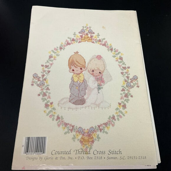 Vintage 1978 Charles Craft Precious Moments Cross Stitch Kit BRIDE GROOM B17 - Picture 2 of 5